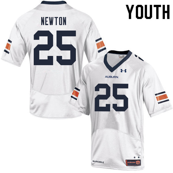 Youth #25 Caylin Newton Auburn Tigers College Football Jerseys Sale-White - Click Image to Close
